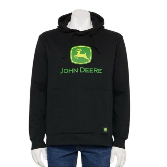 John Deere Core Graphic Logo Hoodie Black- Size XL - Picture 1 of 8